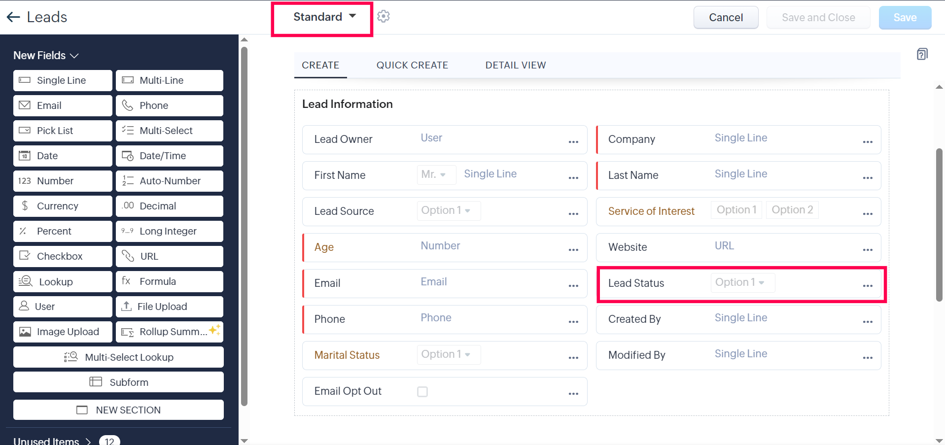 How to Create a Custom Lead Status in Zoho CRM